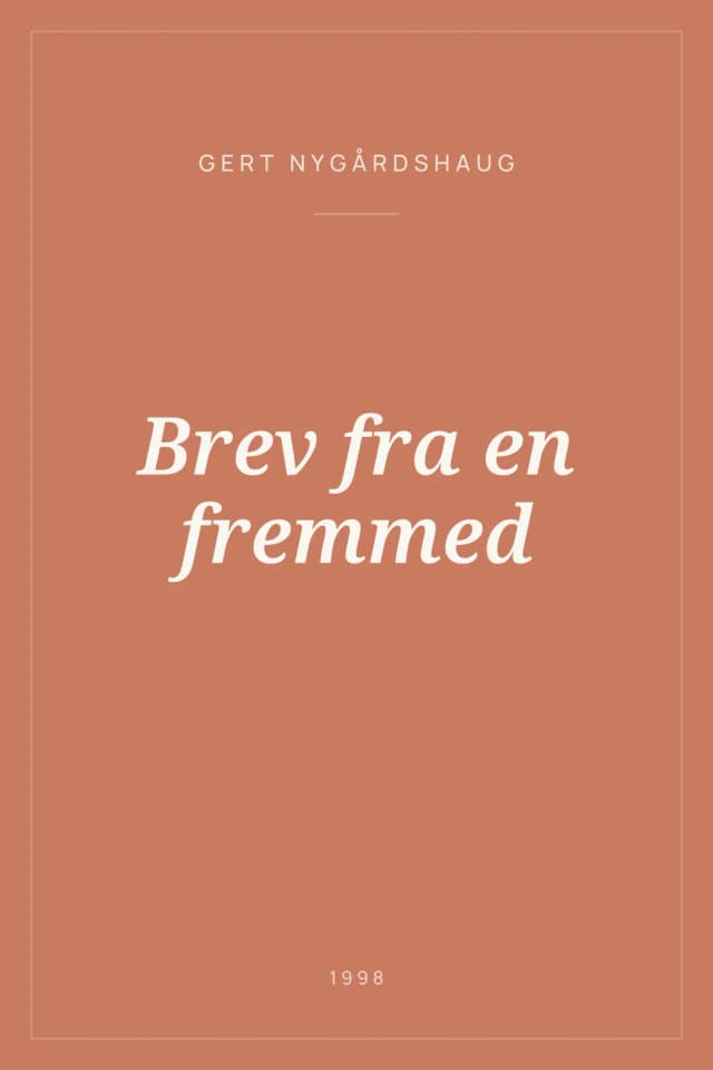 Portada de Brev fra en fremmed