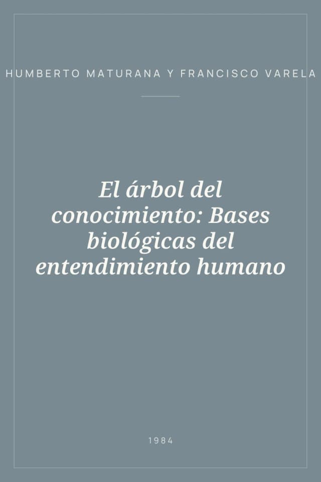 Portada de El árbol del conocimiento: Bases biológicas del entendimiento humano