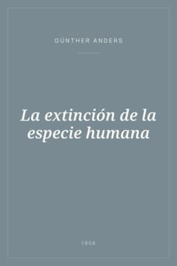 Portada de La extinción de la especie humana