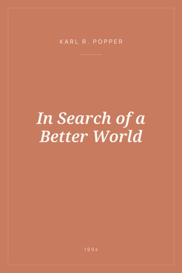 Portada de In Search of a Better World