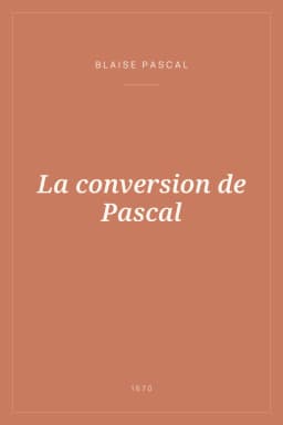 Portada de La conversion de Pascal