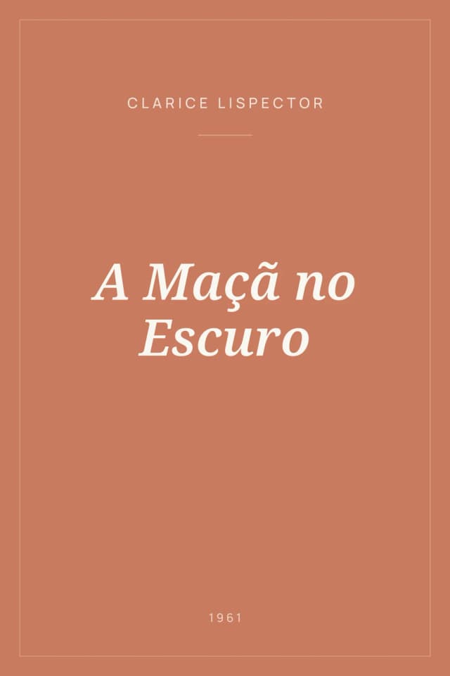 Portada de A Maçã no Escuro