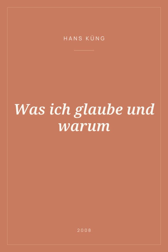 Portada de Was ich glaube und warum