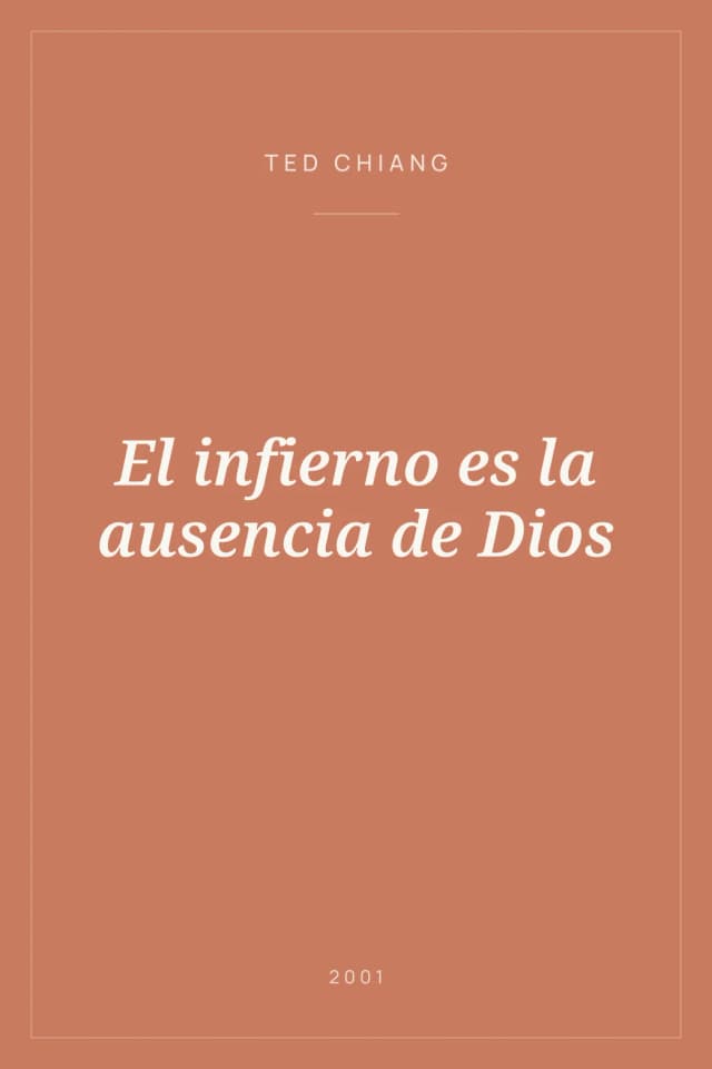 Portada de El infierno es la ausencia de Dios
