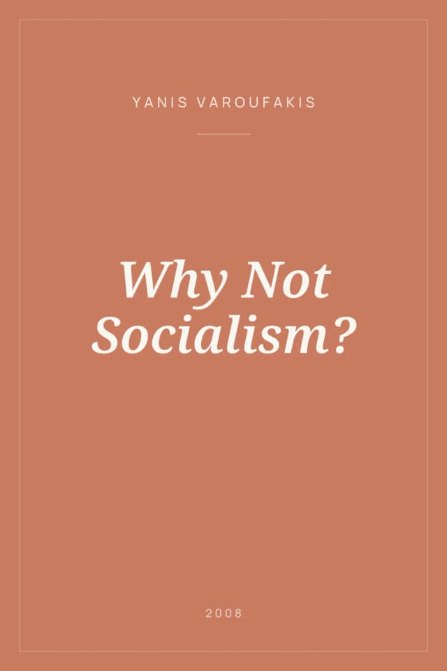 Portada de Why Not Socialism?