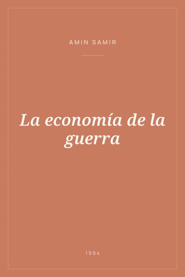 Portada de La economía de la guerra