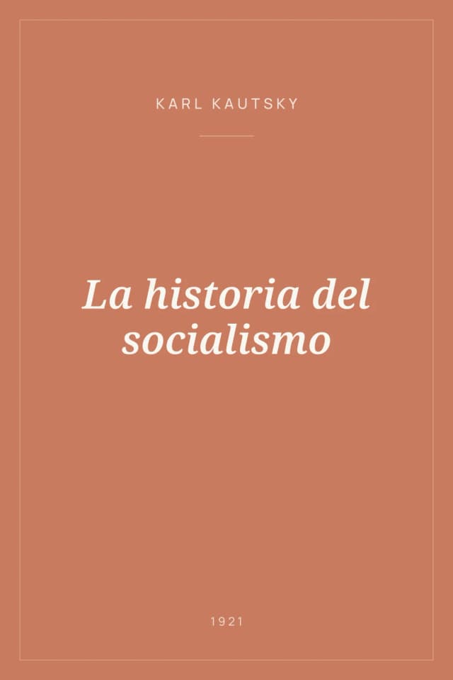 Portada de La historia del socialismo