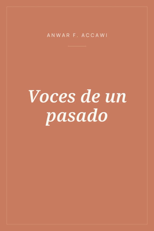 Portada de Voces de un pasado