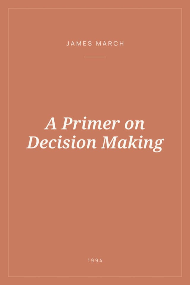 Portada de A Primer on Decision Making
