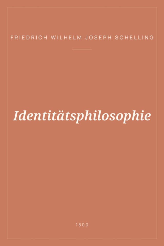 Portada de Identitätsphilosophie