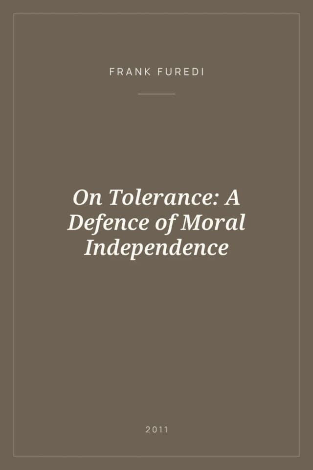 Portada de On Tolerance: A Defence of Moral Independence