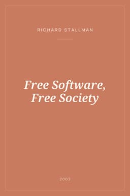 Portada de Free Software, Free Society