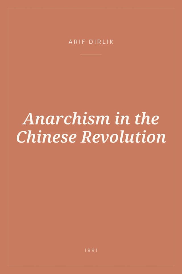 Portada de Anarchism in the Chinese Revolution