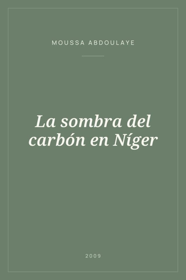 Portada de La sombra del carbón en Níger