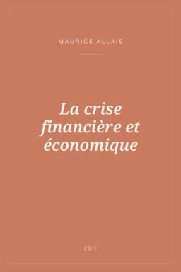 Portada de La crise financière et économique