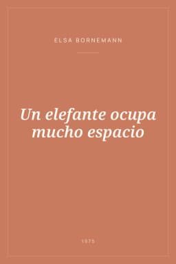Portada de Un elefante ocupa mucho espacio