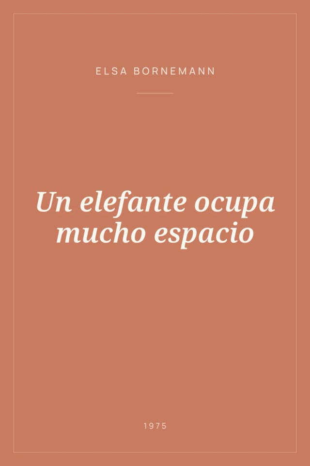 Portada de Un elefante ocupa mucho espacio