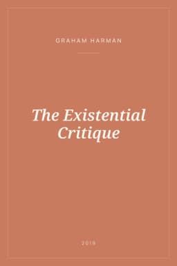 Portada de The Existential Critique