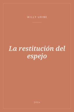 Portada de La restitución del espejo
