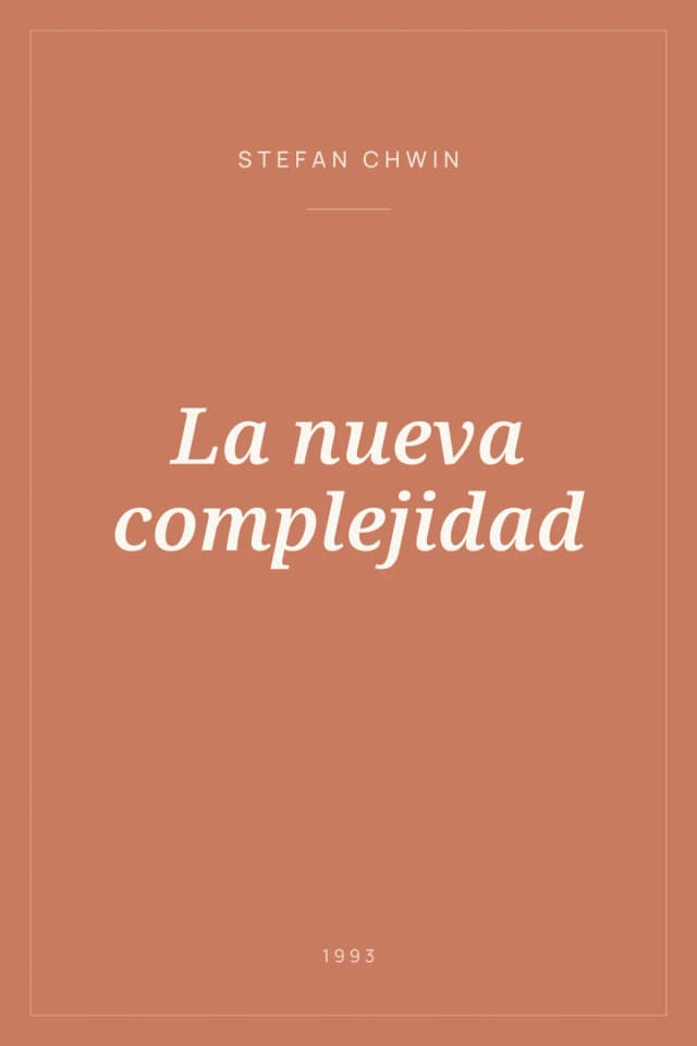 Portada de La nueva complejidad