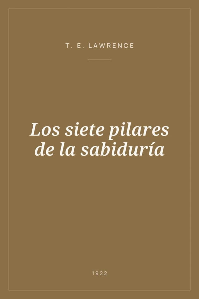 Portada de Los siete pilares de la sabiduría