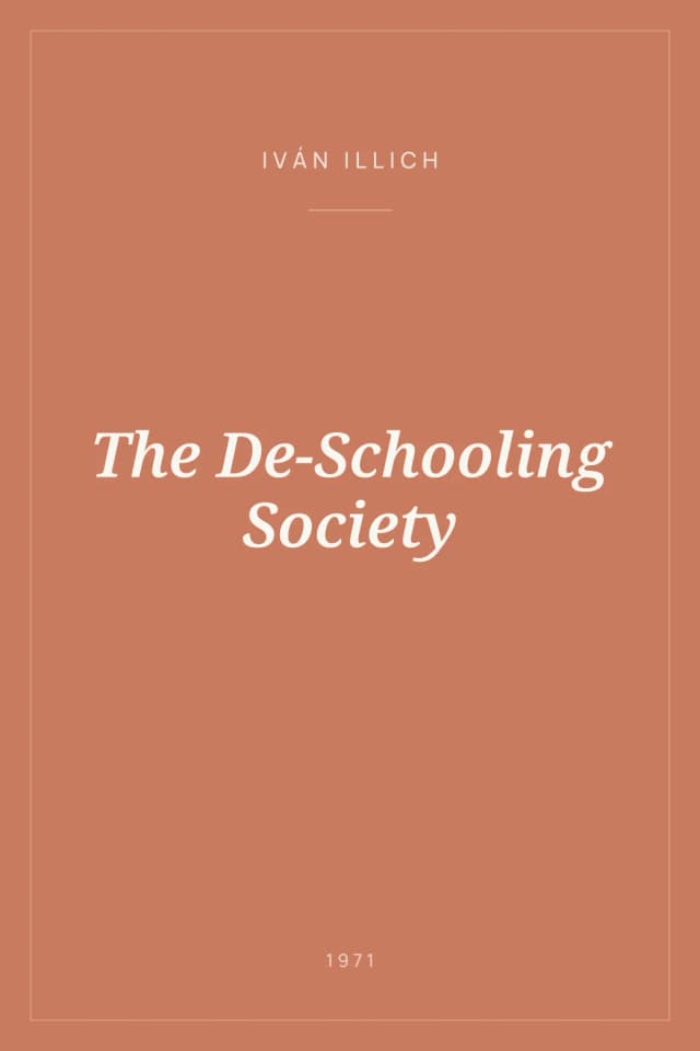 Portada de The De-Schooling Society