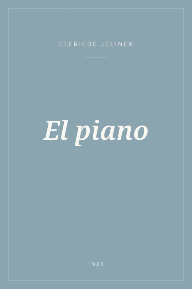 Portada de El piano