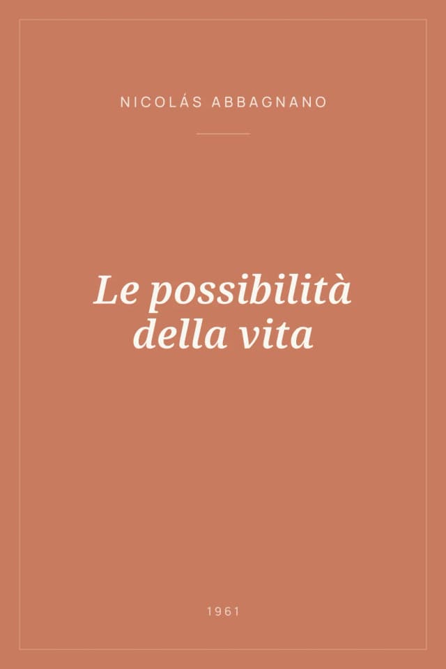 Portada de Le possibilità della vita