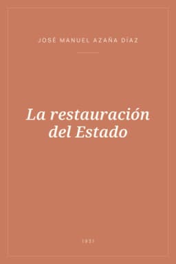 Portada de La restauración del Estado