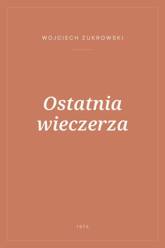 Portada de Ostatnia wieczerza