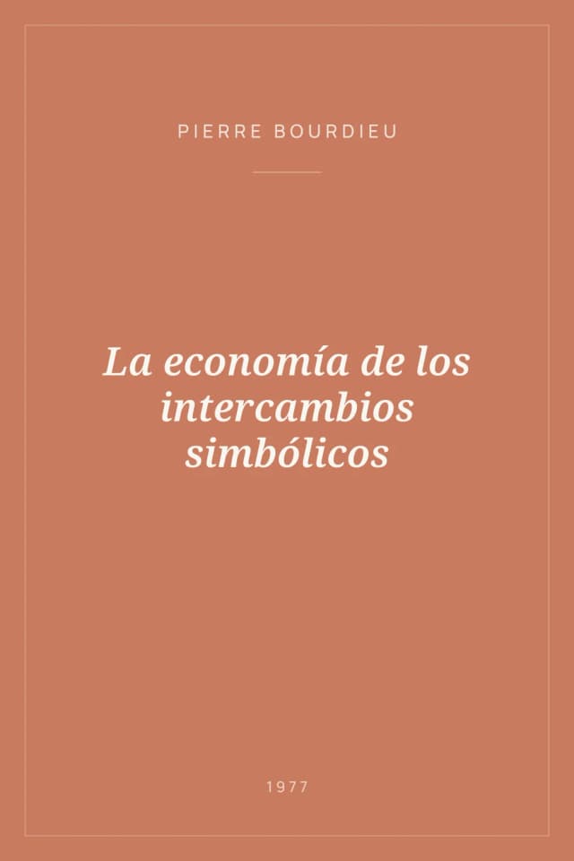 Portada de La economía de los intercambios simbólicos