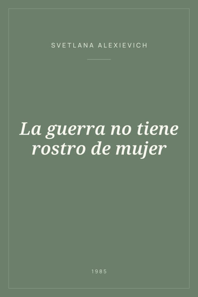 Portada de La guerra no tiene rostro de mujer