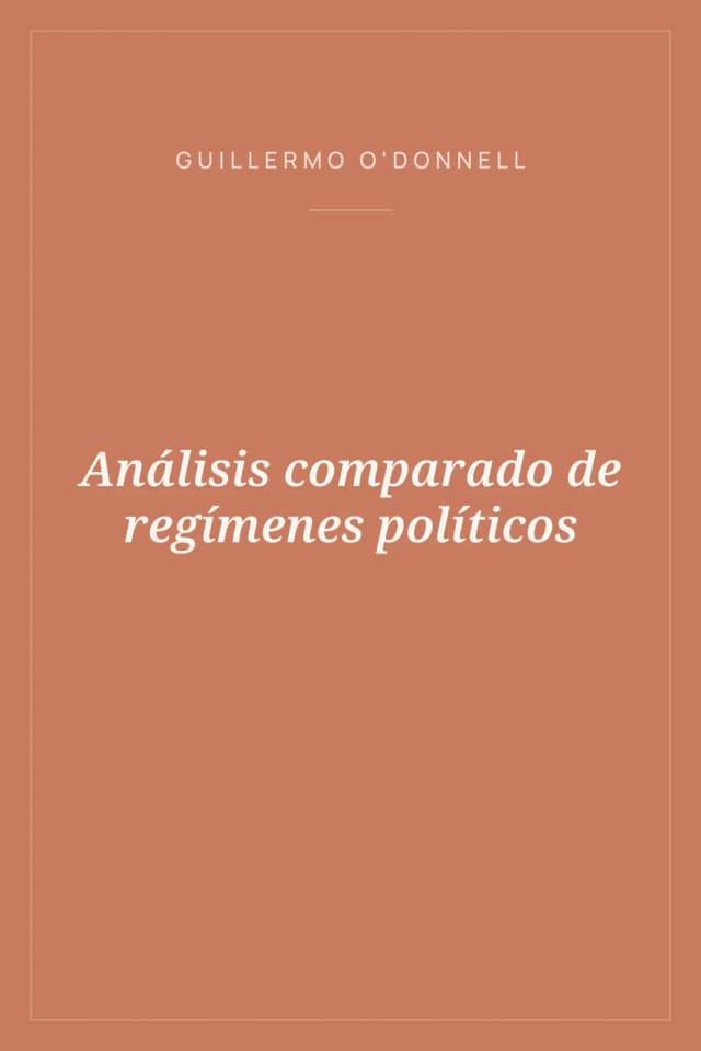 Portada de Análisis comparado de regímenes políticos