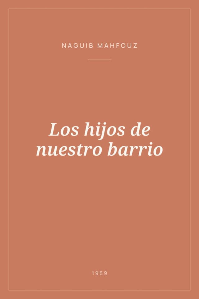 Portada de Los hijos de nuestro barrio