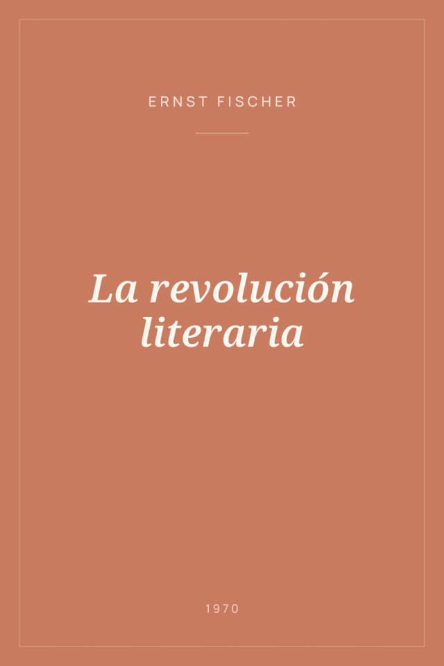 Portada de La revolución literaria