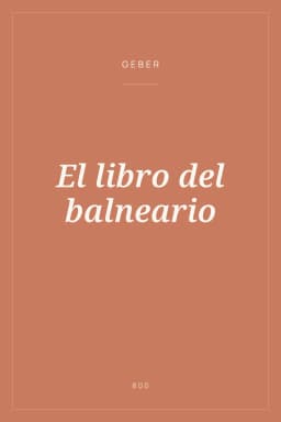 Portada de El libro del balneario