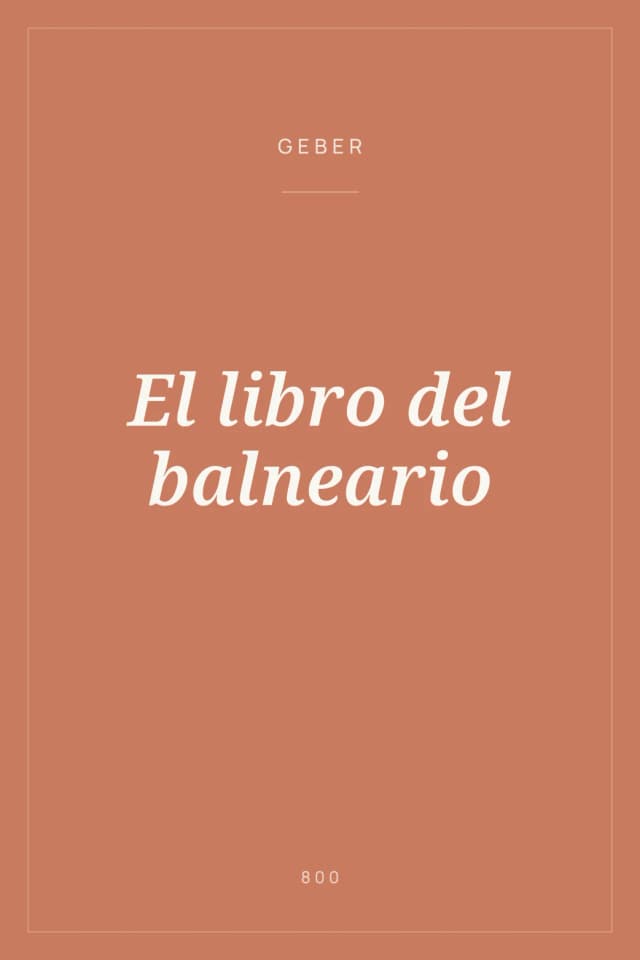 Portada de El libro del balneario