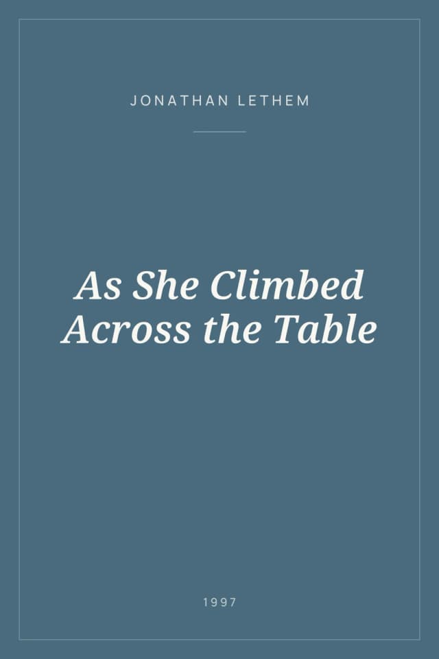 Portada de As She Climbed Across the Table