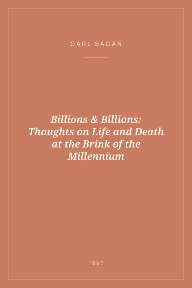 Portada de Billions & Billions: Thoughts on Life and Death at the Brink of the Millennium