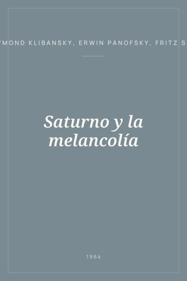 Portada de Saturno y la melancolía