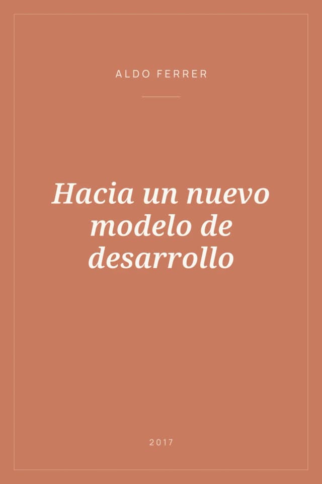 Portada de Hacia un nuevo modelo de desarrollo