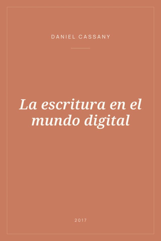 Portada de La escritura en el mundo digital