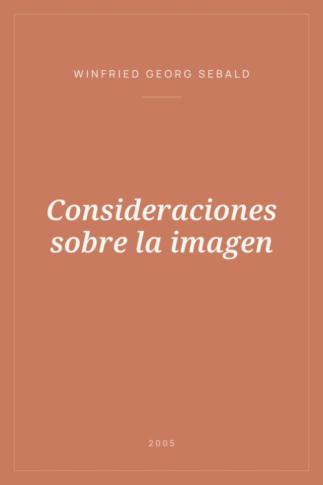 Portada de Consideraciones sobre la imagen