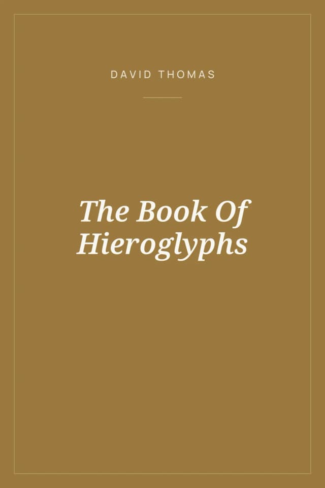 Portada de The Book Of Hieroglyphs