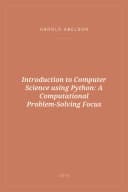 Portada de Introduction to Computer Science using Python: A Computational Problem-Solving Focus