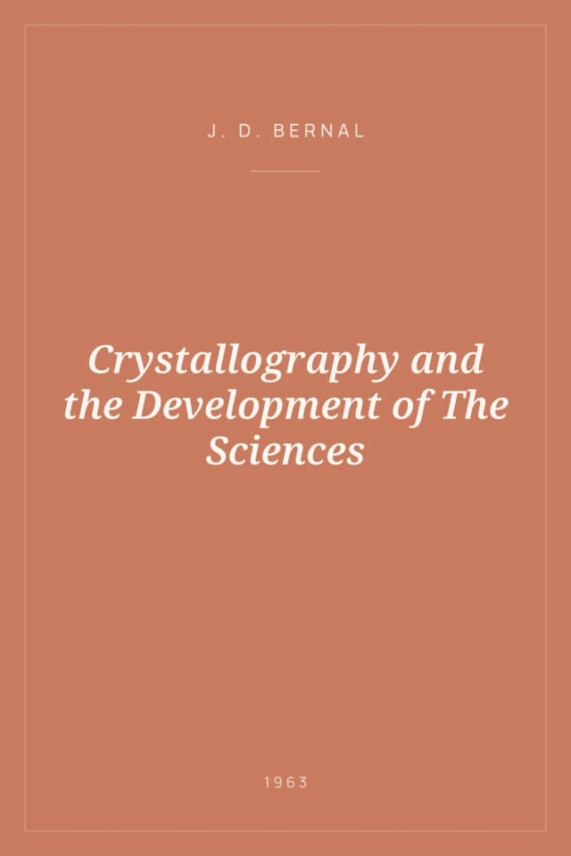 Portada de Crystallography and the Development of The Sciences