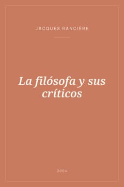 Portada de La filósofa y sus críticos