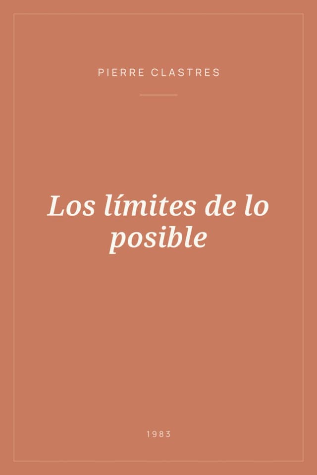 Portada de Los límites de lo posible
