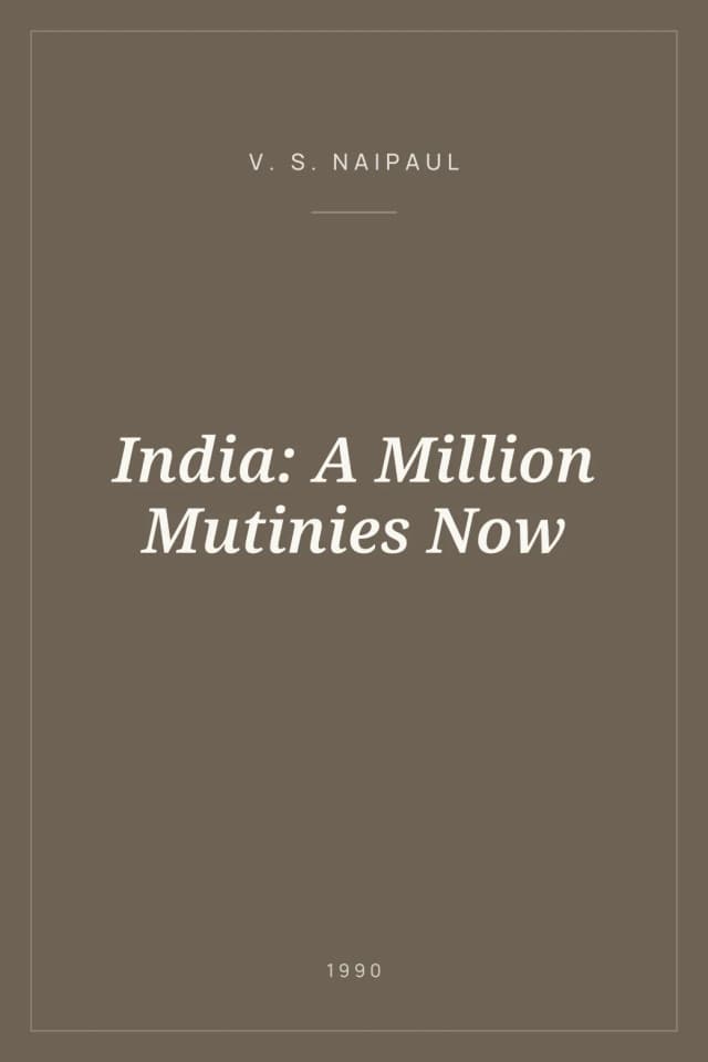 Portada de India: A Million Mutinies Now