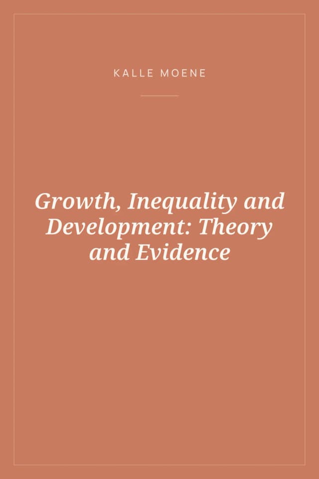 Portada de Growth, Inequality and Development: Theory and Evidence